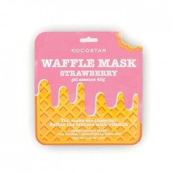 Kaukė šiurkščiai veido odai Kocostar Waffle mask Strawberry 1vnt.