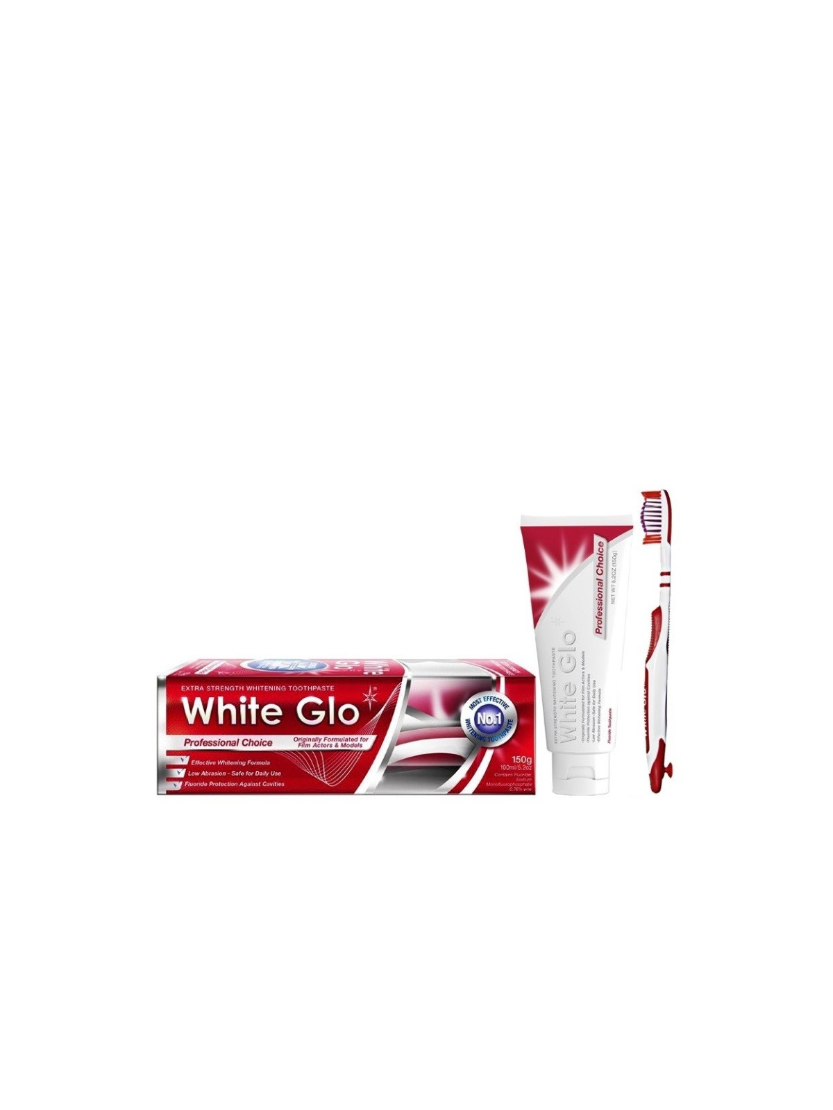 Balinamoji dantų pasta WHITE GLO Professional Choice 150g