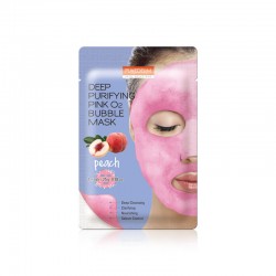 Giliai valanti putojanti kaukė – persikas Purederm Deep Purifying Pink O2 Bubble Mask Peach 25g