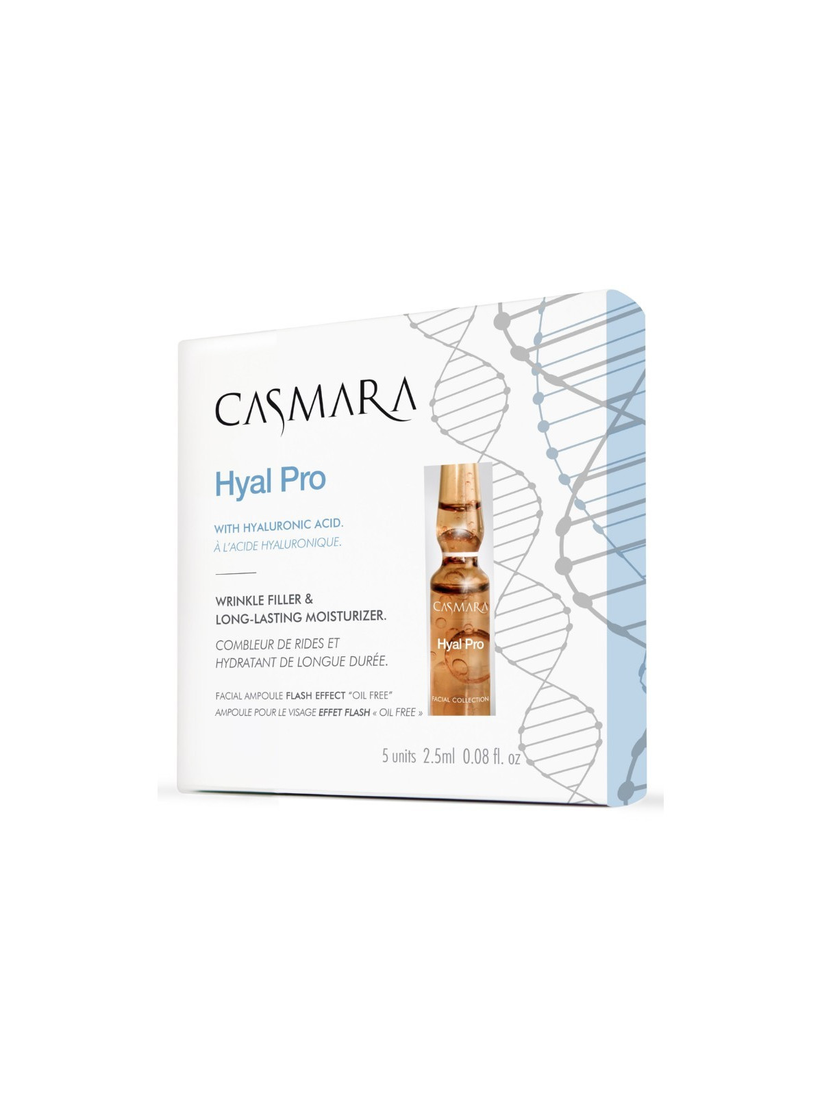 Ampulės stangrinančios veido odą Casmara Hyal Pro Ampoule 2.5 ml, 5 vnt