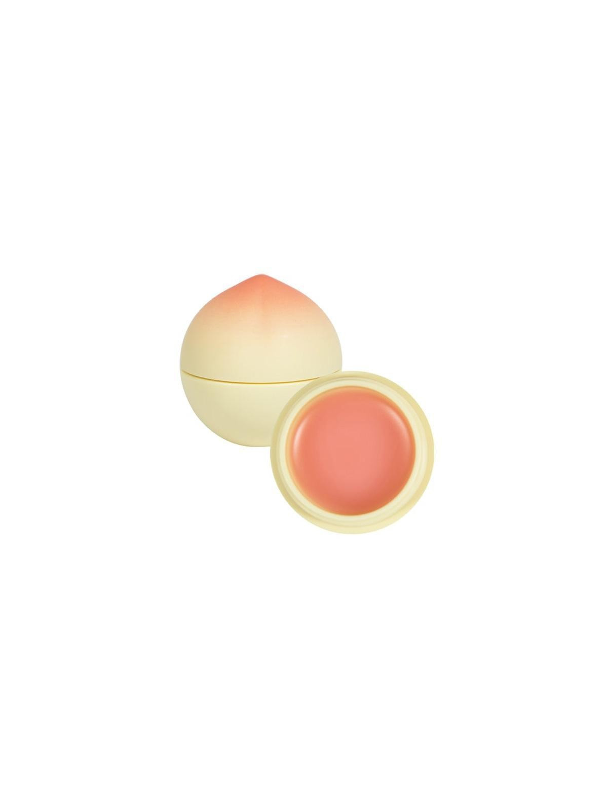 Drėkinantis persikinis lūpų balzamas Tonymoly Magic Food Mini Peach Lip Balm 7g