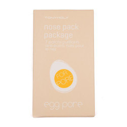 Valantys nosies pleistrai su kiaušinio lukšto baltymu Tonymoly Egg Pore Nose Pack Package (7pcs)