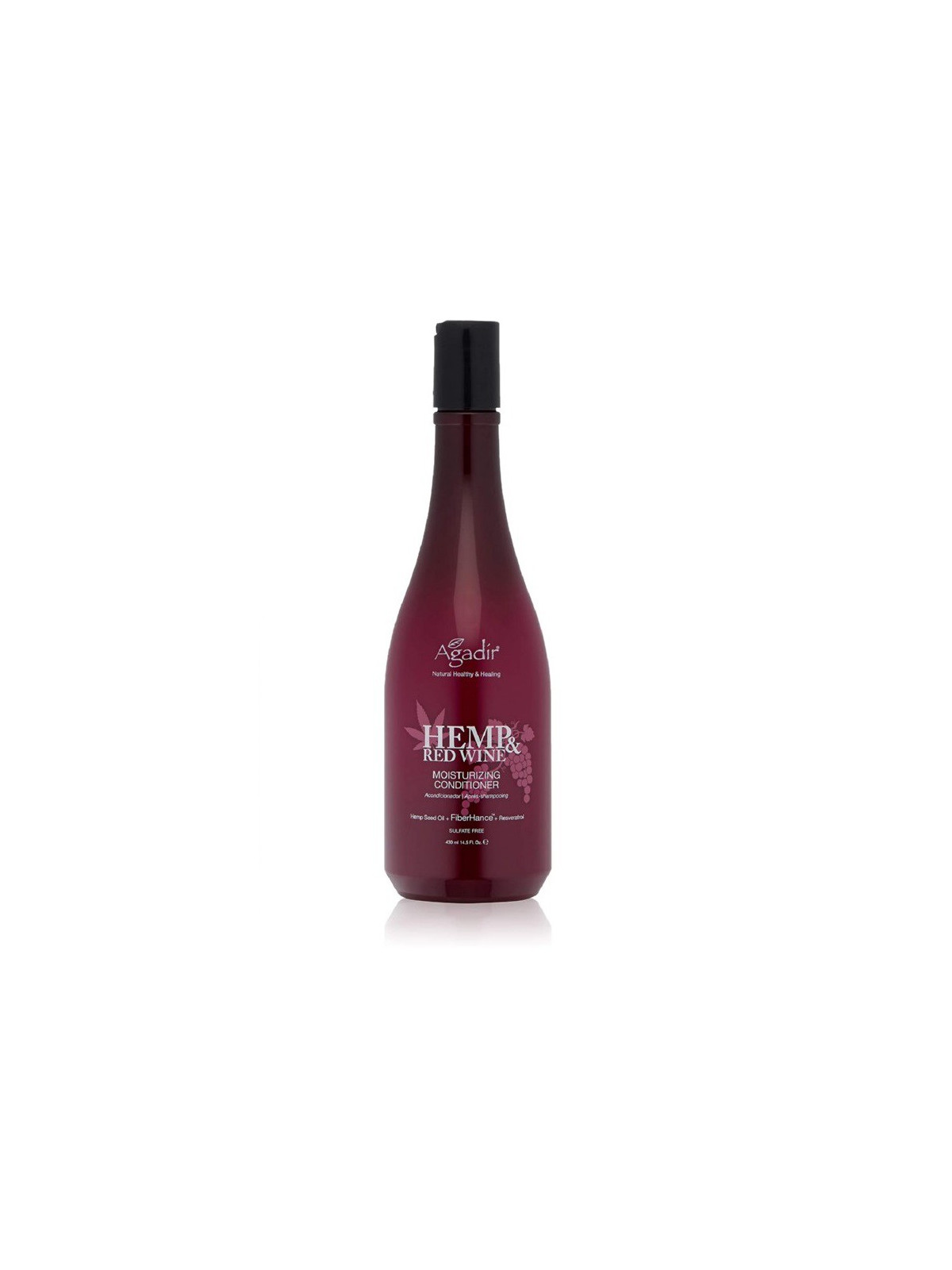 Drėkinantis plaukų kondicionierius su kanapėmis ir yra raudonojo vyno ekstraktu Agadir Hemp And Wine Moisturizing  430ml
