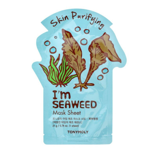 Valomoji lakštinė veido kaukė su jūros dumblu TONYMOLY I'm Real Seaweeds Mask Sheet 21g