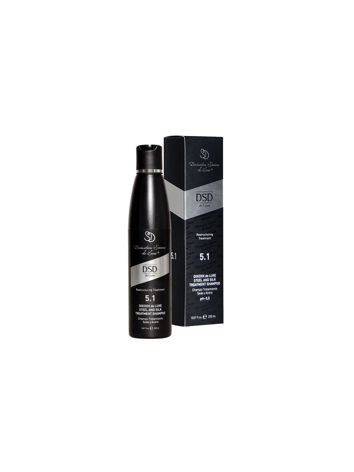 Intensyvus šampūnas su šilku pažeistiems plaukams DSD DELUXE Dixidox de Luxe 5.1 200ml