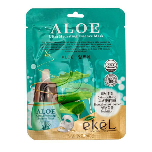 Lakštinė veido kaukė su alijošiumi Ekel Ultra Hydrating Essence Mask Aloe 25g