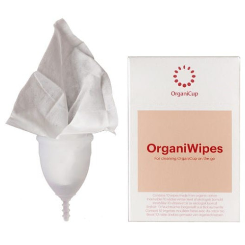 Servetėlės menstruacinei taurelei OrganiCup Organiwipes 10vnt