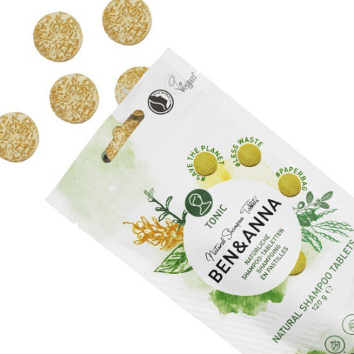 Šampūno tabletės Ben&Anna Natural Shampoo Tablets Tonic 120g