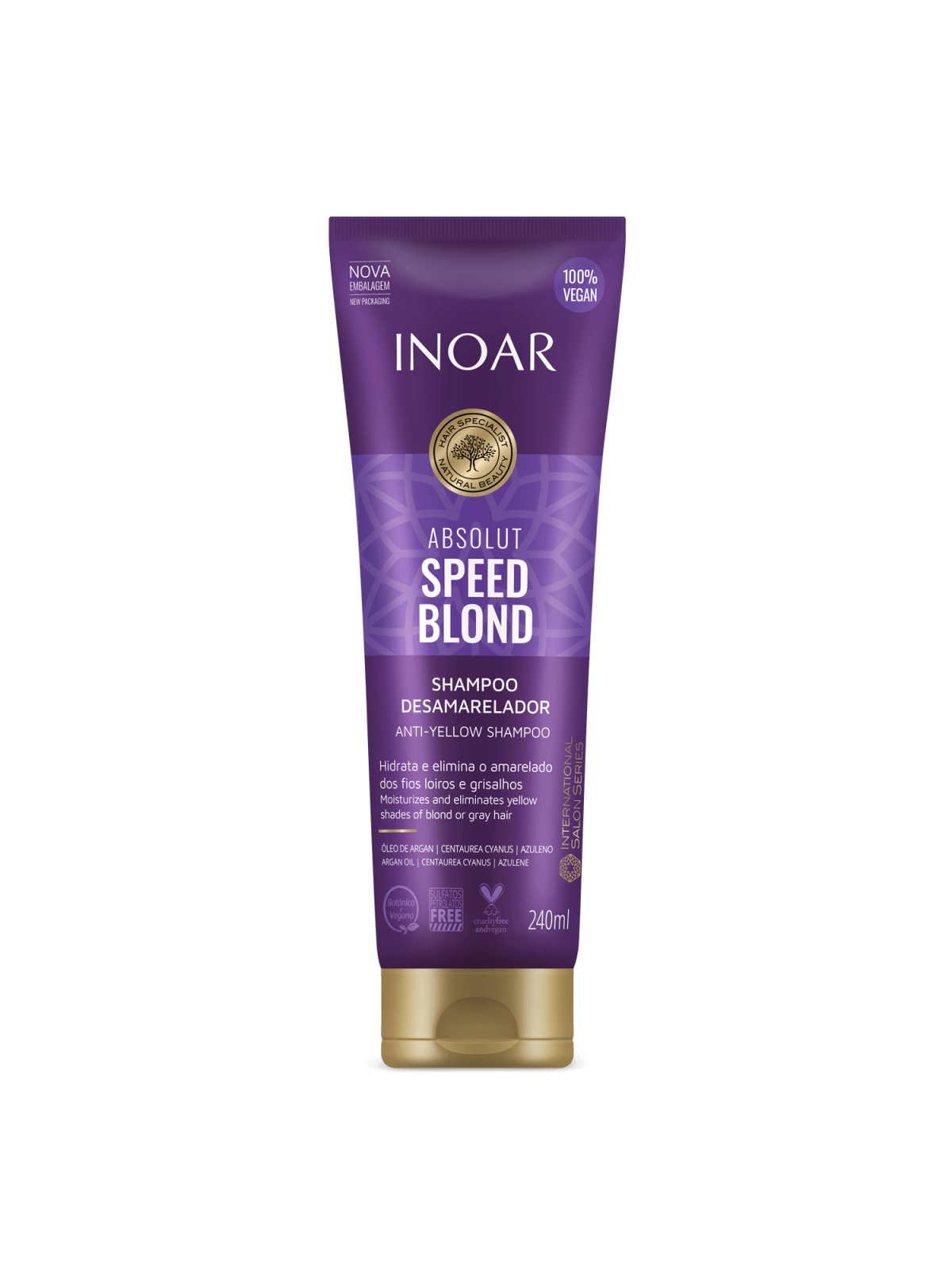 Šampūnas šviesiems plaukams INOAR Speed Blond Shampoo