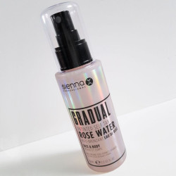 Palaipsninis bespalvis savaiminio įdegio rožių vanduo Sienna X Gradual Untinted Self Tan Rose Water 100ml