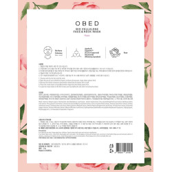 Rožių ir kolageno kaukė veidui ir kaklui OBED Rose Face Mask 33ml