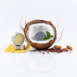 Kakavos, kokosų ir mėtų lūpų balzamas SOLIDU LIP BALM 17g