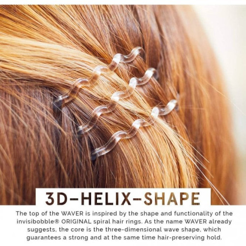 Segtukai plaukams Invisibobble Waver Crystal Clear 3vnt.