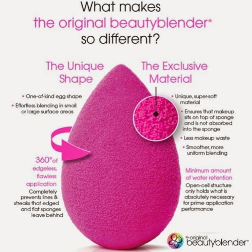 Originali makiažo kempinėlė BeautyBlender Original Pink