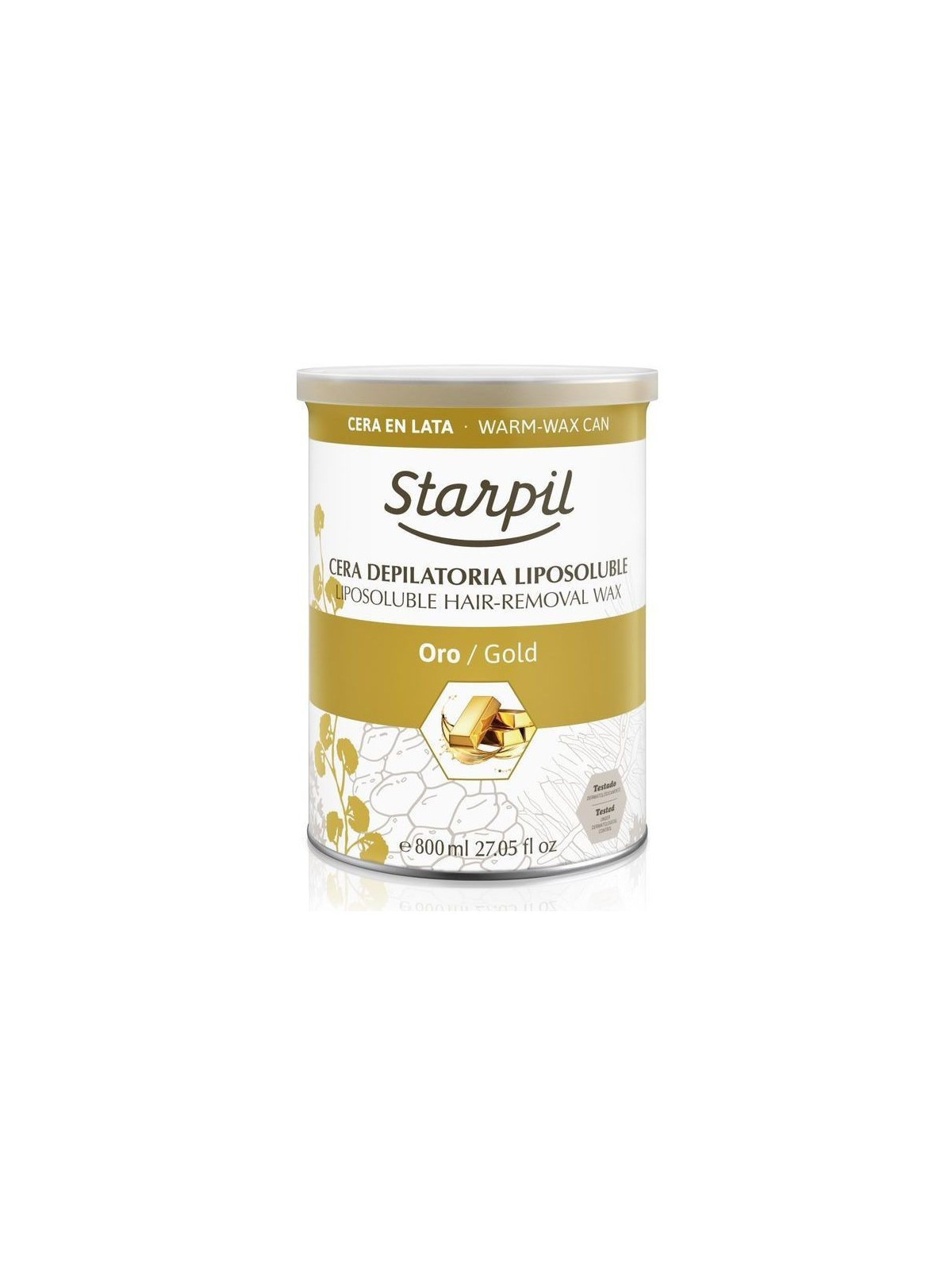 Šiltas depiliacinis vaškas Starpil, natūralus - su aukso dalelėmis 800 ml