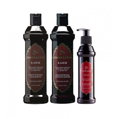 Šampūnas tiesinantis ir glotninantis plaukus Marrakesh KAHM Smoothing Shampoo Original Scent, 355 ml.