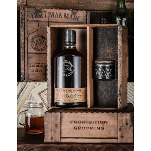 Plaukų ir kūno priežiūros priemonių rinkinys vyrams 18.21 Man Made Duo Gift Box 3in1 Sweet Tobacco