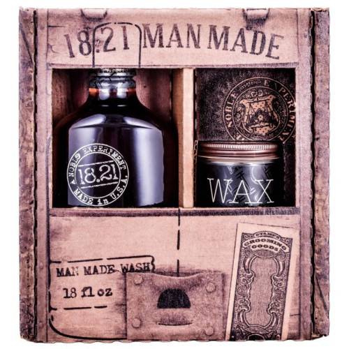 Plaukų ir kūno priežiūros priemonių rinkinys vyrams 18.21 Man Made Duo Gift Box 3in1 Sweet Tobacco