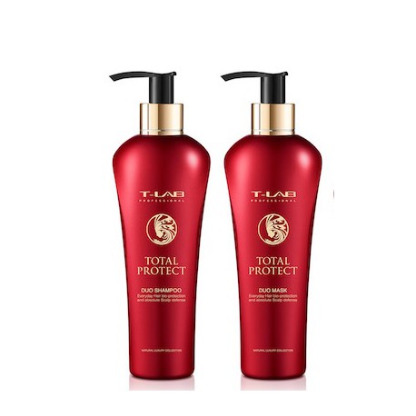 Dažytų ar chemiškai apdorotų plaukų šampūnas T-LAB Professional Total Protect Duo Shampoo 300ml