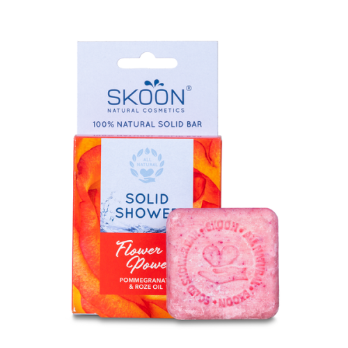 Kietasis kūno prausiklis SKOON Flower Power Solid Shower 90g