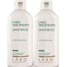 Šampūnų rinkinys moterims  nuo seborėjos su 3 hialurono rūgštimis LABO Seborrhea Shampoo 2x200 ml