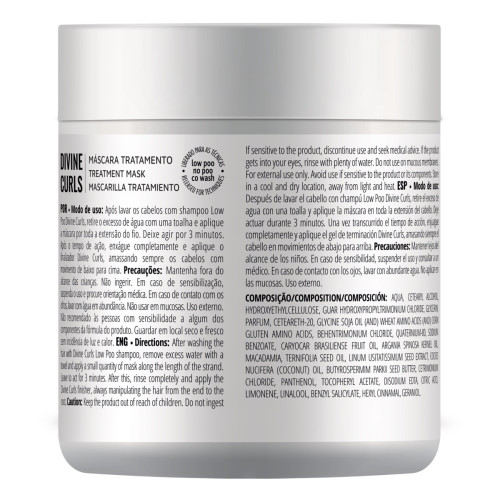 Kaukė garbanotiems banguotiems plaukams INOAR Divine Curls Mask 500ml