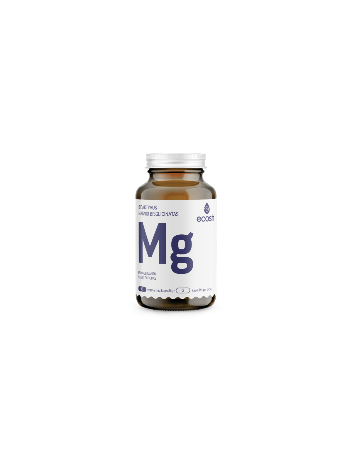 Maisto papildas Bioaktyvus Magnis su vitaminais C ir B6, ECOSH 90 kaps.