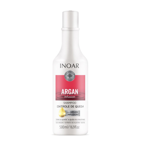 Šampūnas stabdantis plaukų slinkimą INOAR Argan Infusion Loss Control Shampoo 500ml