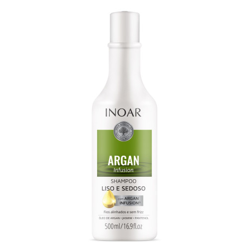 Glotnių ir švelnių plaukų šampūnas INOAR Argan Infusion Smooth and Silky Shampoo 500ml