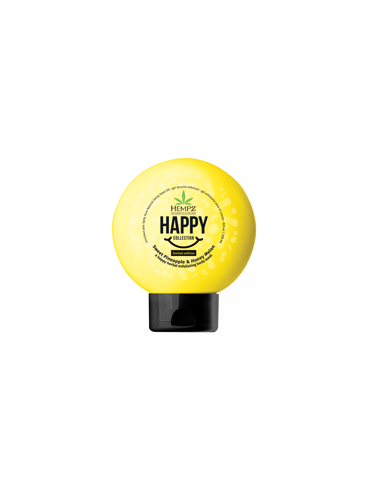 Drėkinamasis kūno prausiklis Hempz Happy Collection Sweet Pineapple & Honey Melon Body Wash 250ml