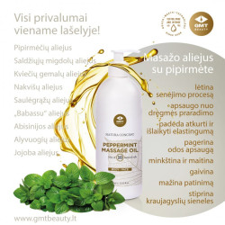 Masažinis aliejus su pipirmėte GMT BEAUTY BODY CONCEPT MASSAGE OIL 500ml