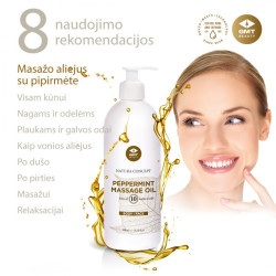 Masažinis aliejus su pipirmėte GMT BEAUTY BODY CONCEPT MASSAGE OIL 500ml