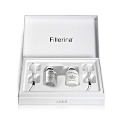 Dermatologinio kosmetinio užpildo rinkinys su 6 hialurono rūgštimis ir peptidais 2 lygis FILLERINA Filler Treatment