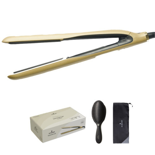 Riboto leidimo plaukų tiesinimo rinkinys HH Simonsen TRUE DIVINITY MK2 Popping Champagne SS22 + Brush