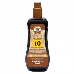 Purškiamas losjonas su apsauga nuo saulės ir bronzantais SPF6 Australian Gold Spray Gel Sunscreen With Instant Bronzer 237 ml