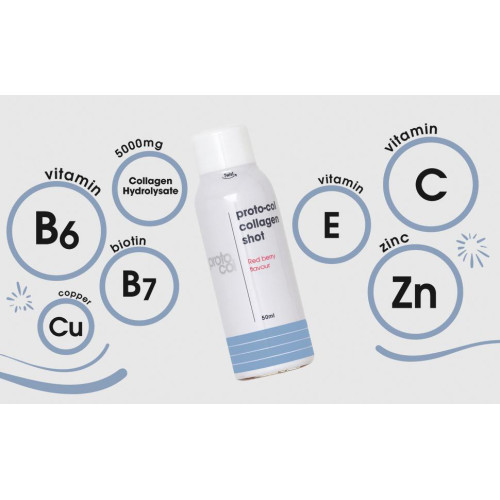 Maisto papildas su kolageno hidrolizatu ir vitaminais bei mineralais  PROTO-COL Collagen Shot 10x50ml