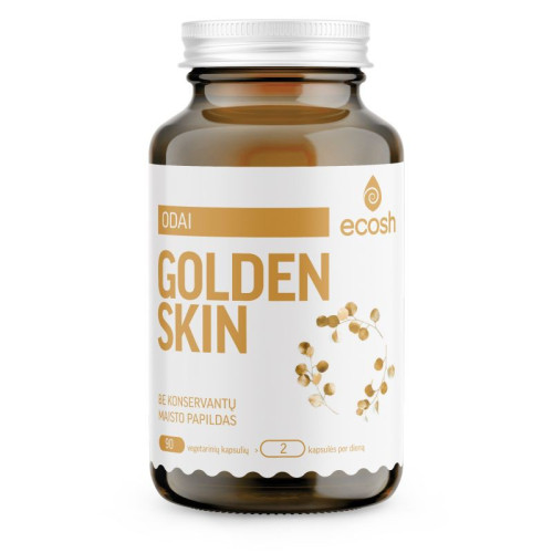 Maisto papildas grožiui ir odai Ecosh Golden Skin 90 kapsulių