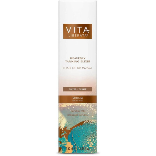 Dangiškas savaiminio įdegio eleksyras, baltos tekstūros Vita Liberata Heavenly Elixir Tinted Tan Medium 50ml