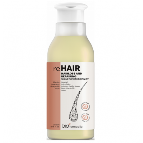 Šampūnas su biotinu reHAIR  Hairloss and Repair Shampoo  250 ml