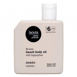 Drėkinamasis deginimosi aliejus kūnui Laouta Beach Body Tanning Oil Fig SPF 6 apsauga 100 ml