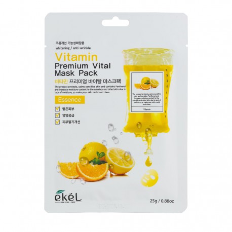 Veido kaukė su pantenoliu EKEL Vitamin Premium Vital Mask Pack  25 g