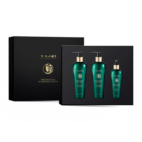 Plaukus pakeliantis ir apimtį didinantis dovanų rinkinys  T-LAB Professional Natural Lifting Ritual
