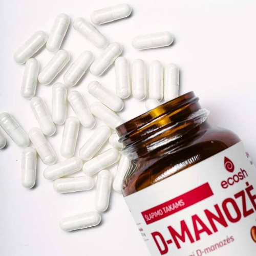Maisto papildas ECOSH  D-manozė  500mg, 90 kapsulių
