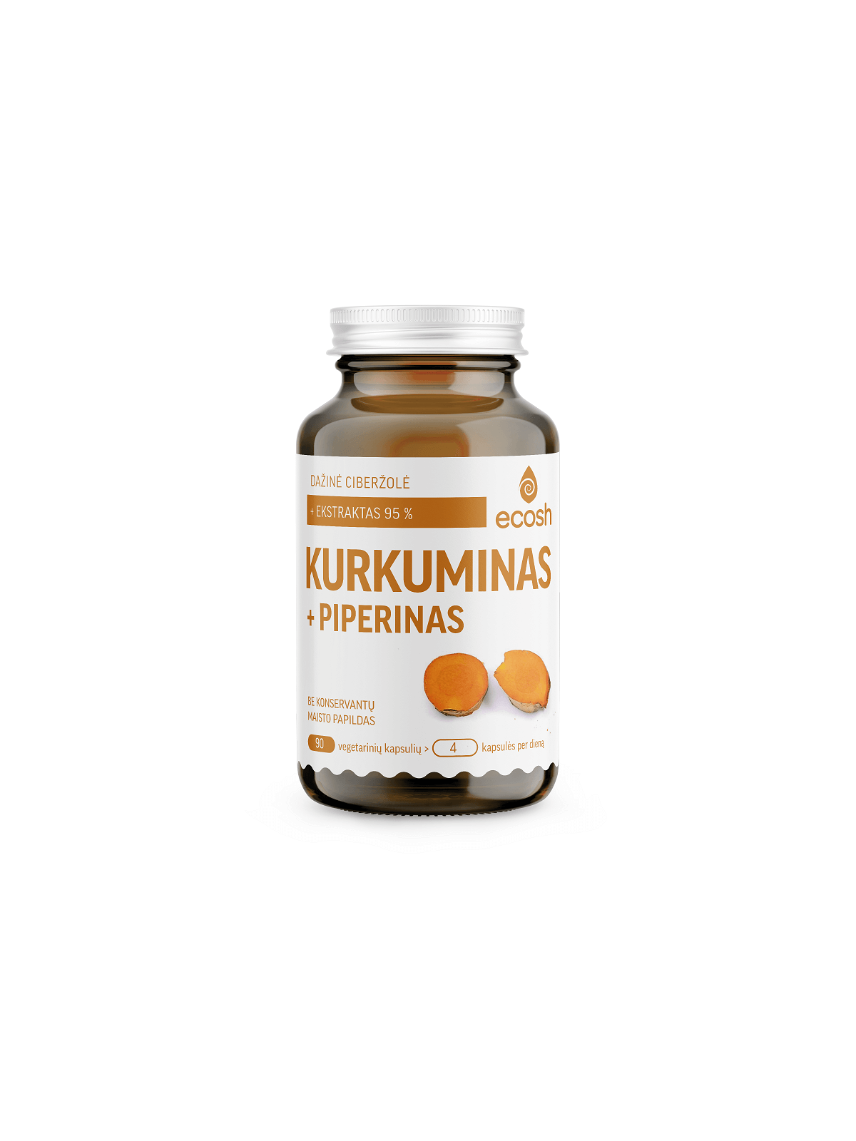 Maisto papildas Kurkuminas su BCM-95® ekstraktu ECOSH 90 kapsulių