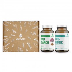Maisto papildų rinkinys šeimai ECOSH: Pau d’Arco, 100kaps. + Ecobiotic, 90kaps.