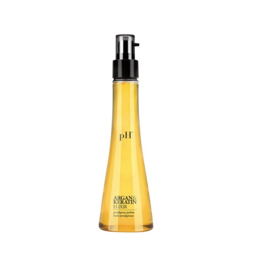 Drėkinantis ir žvilgesio suteikiantis aliejukas plaukams pH Laboratories ARGAN & KERATIN Elixir 100 ml