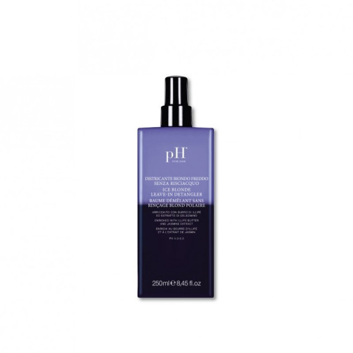 Nenuplaunamas drėkinantis purškiklis šviesiems plaukams pH Laboratories Ice Blonde Leave-in Detangler 250 ml