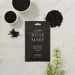 Atkuriamoji plaukų kaukė riebiems plaukams RATED GREEN Cold Brew Rosemary Balancing Scalp Pack w/ Charcoal 50 ml