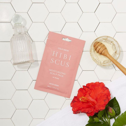 Drėkinanti plaukų kaukė RATED GREEN Cold Brew Hibiscus Moisturizing Scalp Pack w/ Honey 50 ml