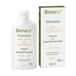 Šampūnas psoriazės ir seborėjinio dermatito požymiams lengvinti Boderm BIONATAR 200 ml